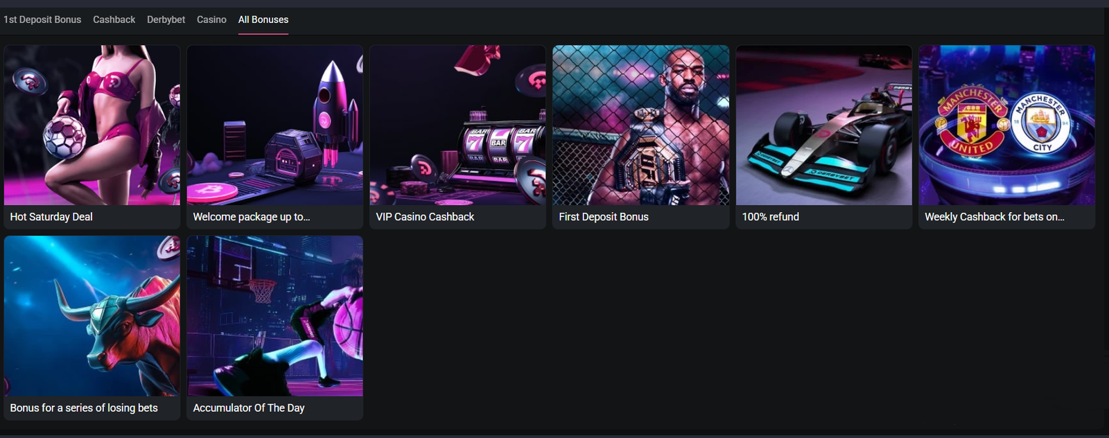 بونوس های دربی بت