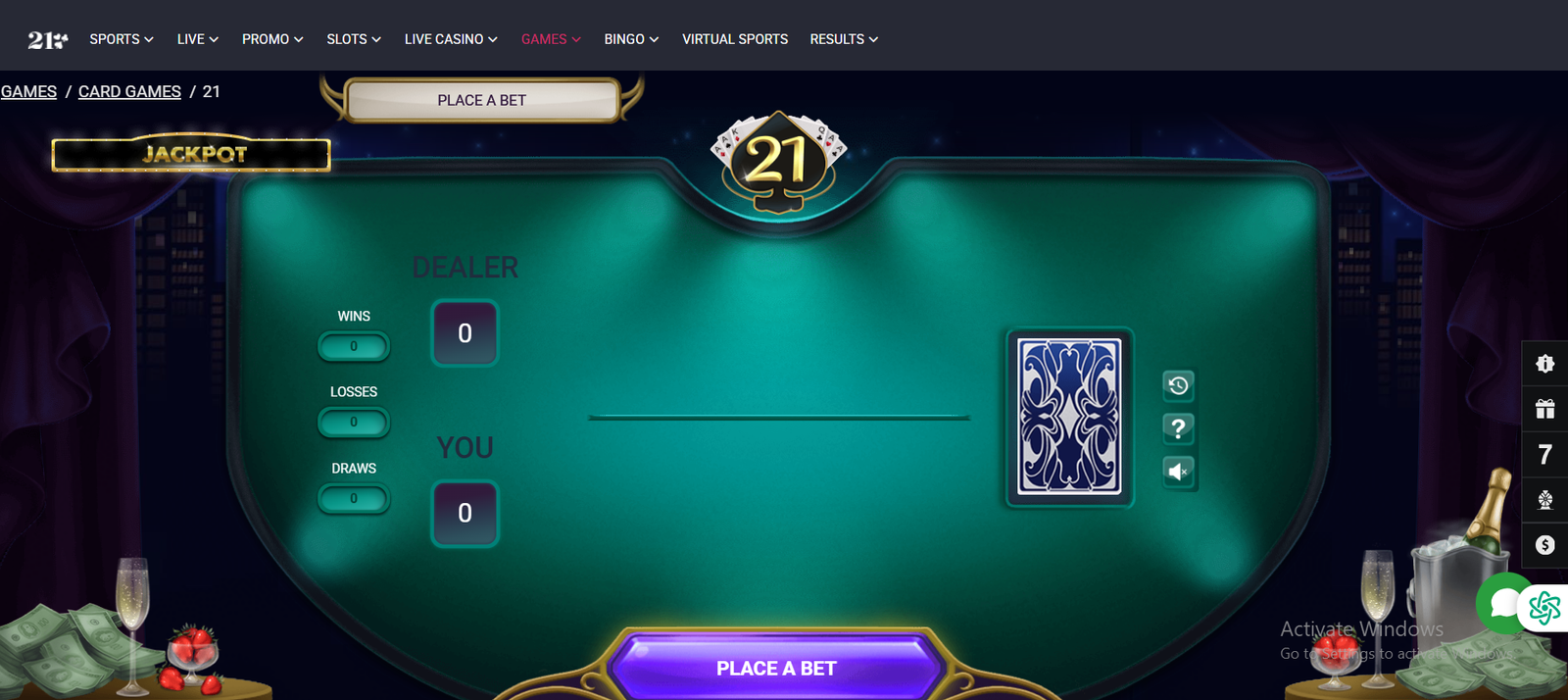 بازی کازینو در دربی بت